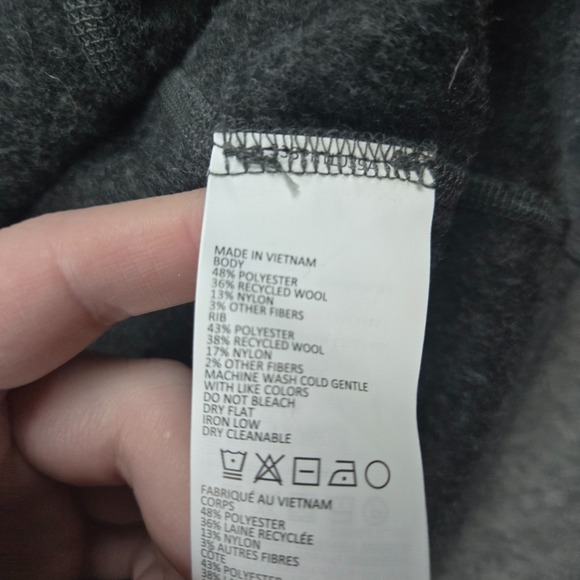 Prana Lonan Commando Sweater Mens XL Gray Wool Blend Long Sleeve Pocket Outdoors - Picture 7 of 10